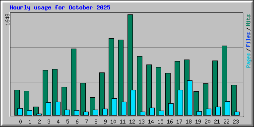 Hourly usage for October 2025