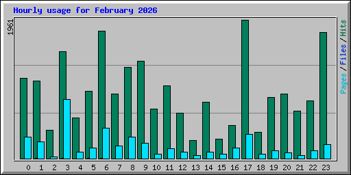 Hourly usage for February 2026