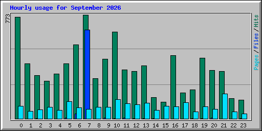 Hourly usage for September 2026