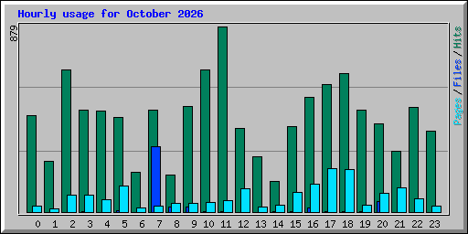 Hourly usage for October 2026